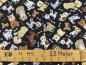 Preview: mini Hunde Patchworkstoff Detailansicht mit Maß